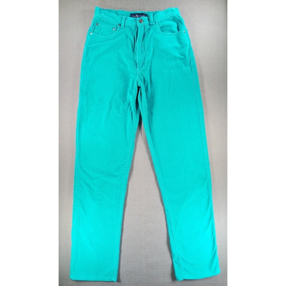 Ralph Lauren Pants Mens Size 30 Turquoise Straight Leg Brushed Cotton Casual